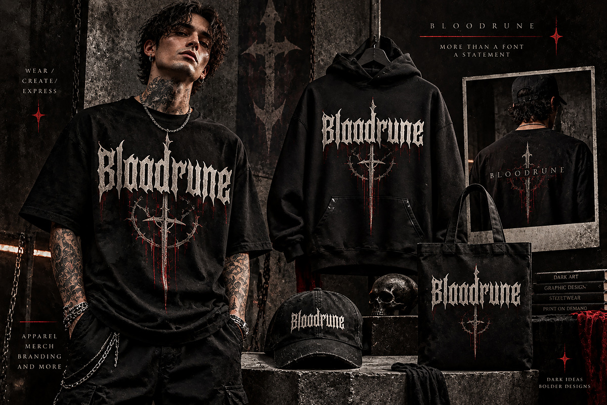 Bloodrune, a Blackletter Font by Wow Magic (Photo 5 of 5)