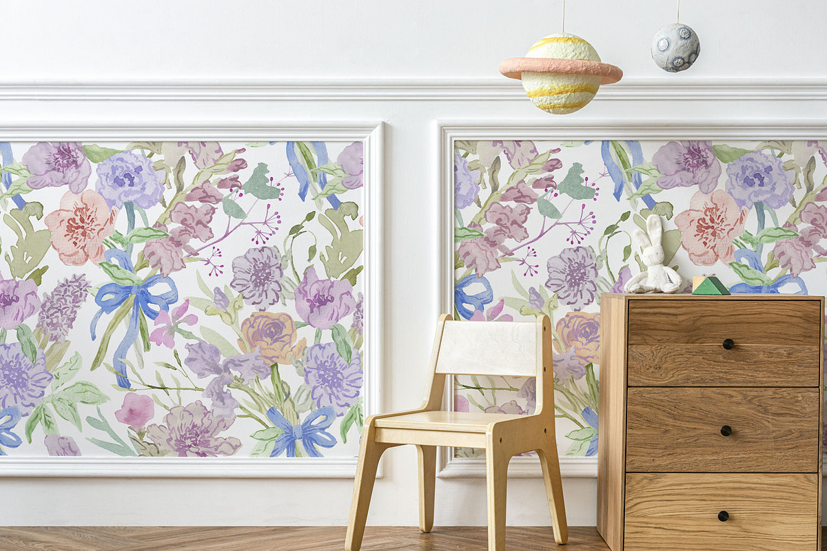 Mauve bouquet, a Pattern Graphic by emeraldthue (Photo 2 of 6)