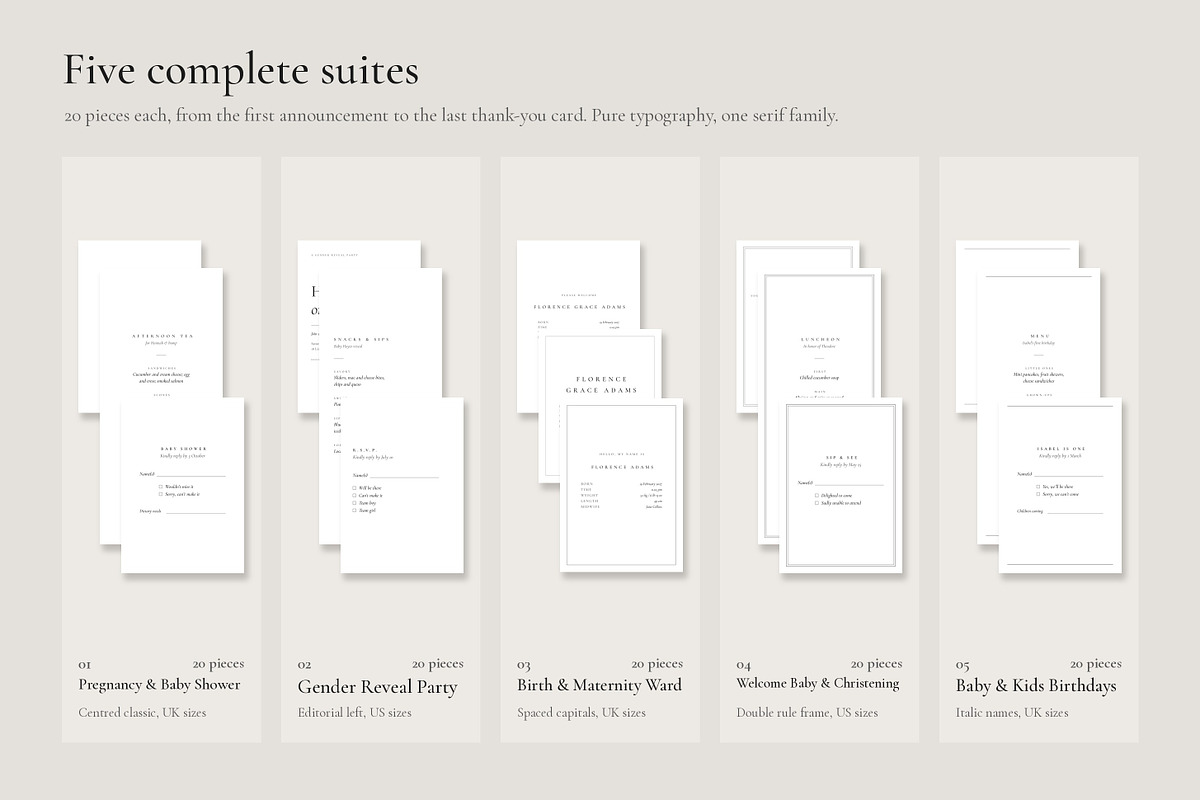 Baby Stationery 100 Templates V3, a Stationery Template by pawellpi (Photo 3 of 36)