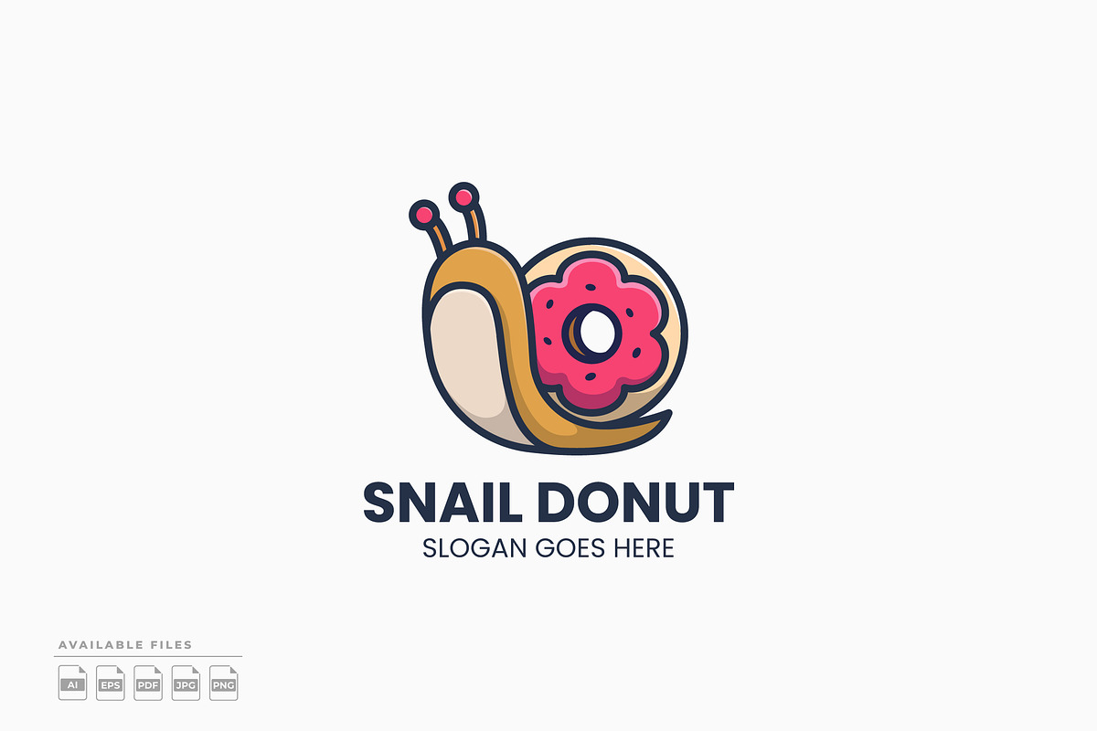 Snail Donut Logo, a Design Template by Zeer Graphic
