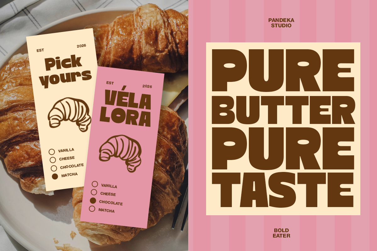 Bold Eater - Food Bold Chunky Font, a Sans Serif Font by Pandeka Studio (Photo 4 of 9)