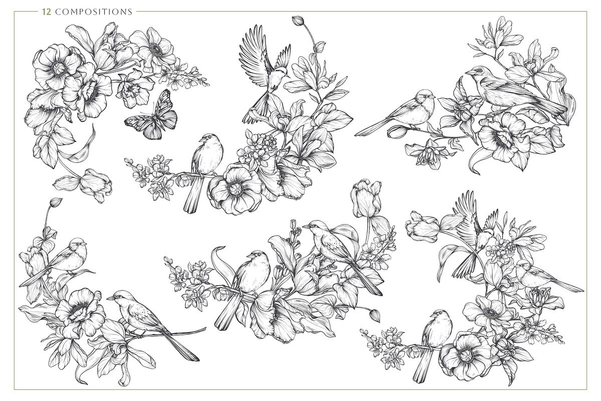 Birds in the Spring Garden, an Object Graphic by Molly art (Photo 4 of 11)