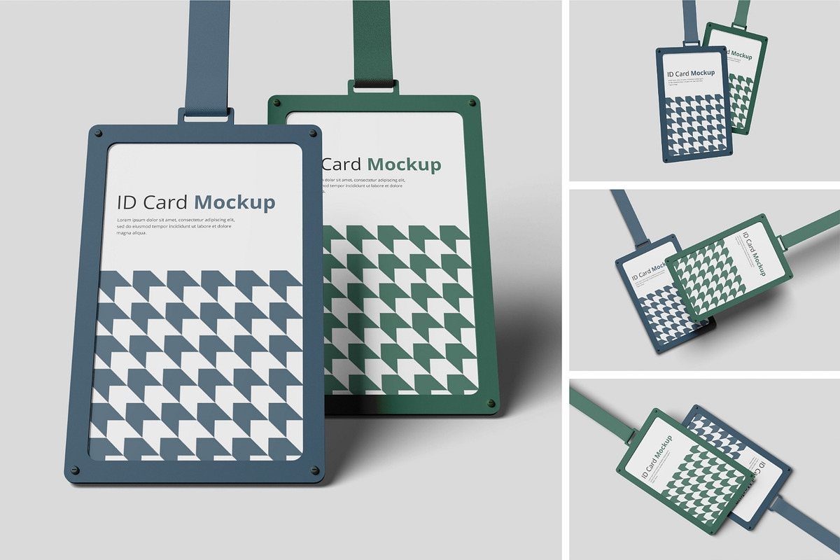 Realistic ID Card Mockup PSD, an Advertising Mockup by MA-KING_ART (Photo 1 of 5)