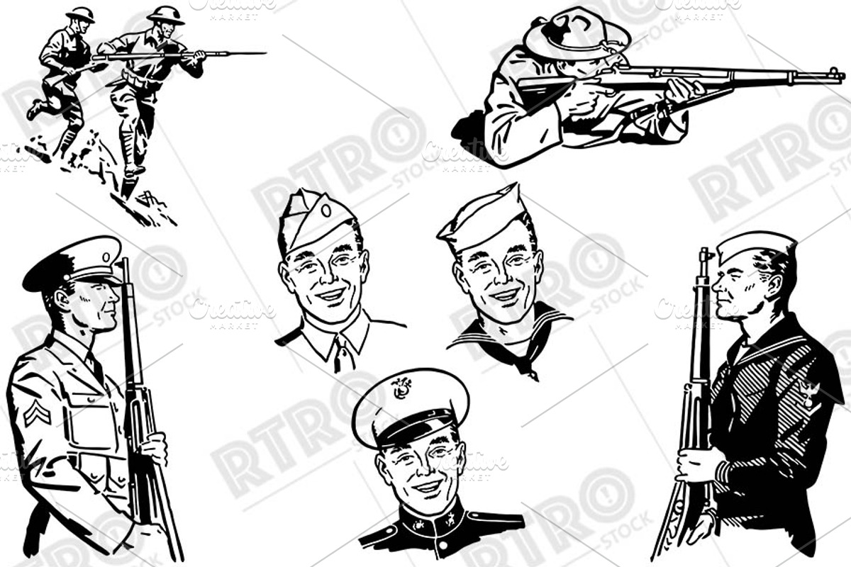 RTRO U.S. Armed Forces 1, an Illustration by RTRO Stock (Photo 3 of 5)