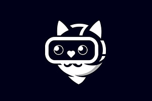 minimalist cat vr logo