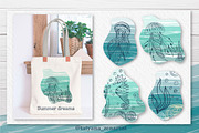 Abstract linear Ocean clipart, a Seasonal Illustration by Tatyana_Zenartist (Thumbnail 5 of 13)