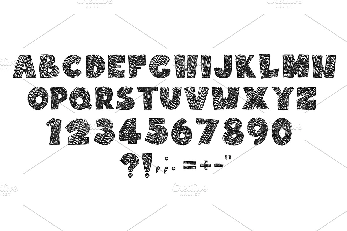 Typography crayon kid alphabet, an Education Illustration by art PVP - market