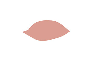 Nude pink lipstick single swatch on, an Object Illustration by okskukuruza