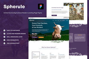 Animal Farm Agriculture Landing Page, a Marketing Template by Bertolt.brecht