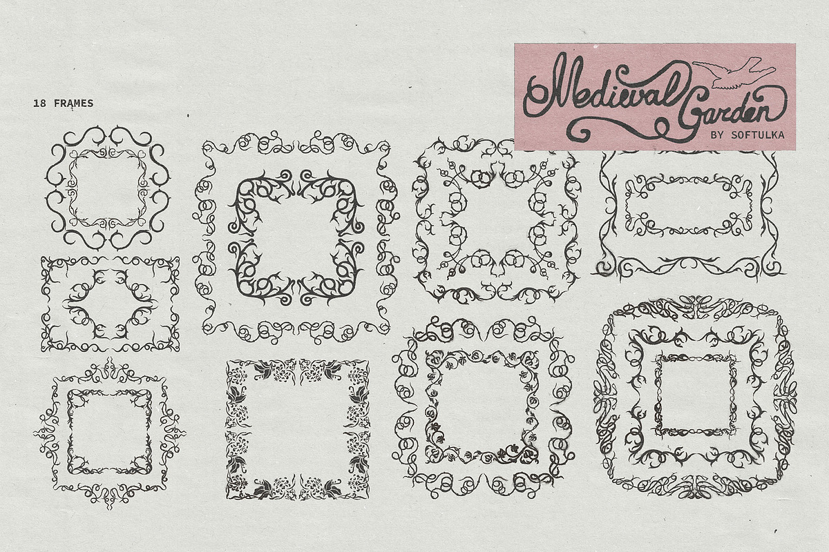 Medieval Garden: Graphic Craft Kit, a Graphic by softulka (Photo 5 of 11)