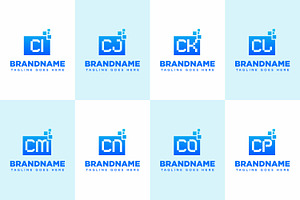CI CJ CK CL CM CN CO CP Tech Logo, a Branding & Logo Template by Pray Art Design Studio