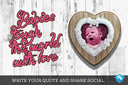 Valentine Love Heart Frame Mockup, a Print Template by Fresh Design Elements (Thumbnail 2 of 7)