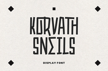 Korvath Sneils Display Font, a Sans Serif Font by Maulana Creative
