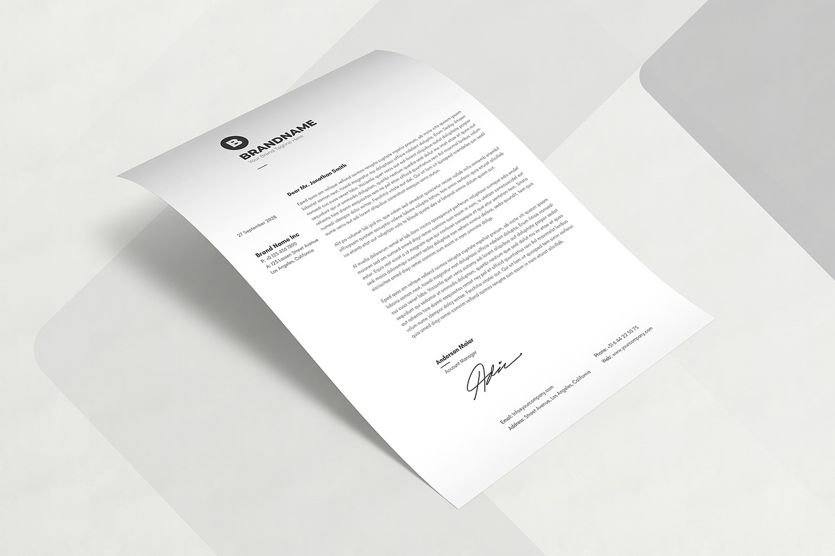 Canva Letterhead, a Stationery Template by DesignDevisers (Photo 3 of 9)