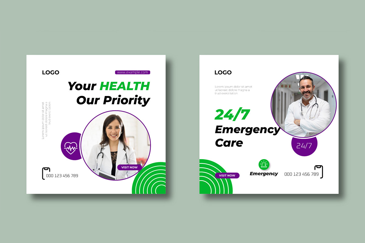 Modern Healthcare Social Media Post preview 3