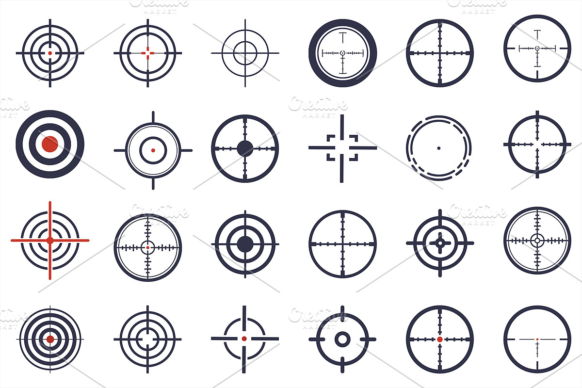 Sniper & Target Reticle Set, an Object Graphic by ProArt