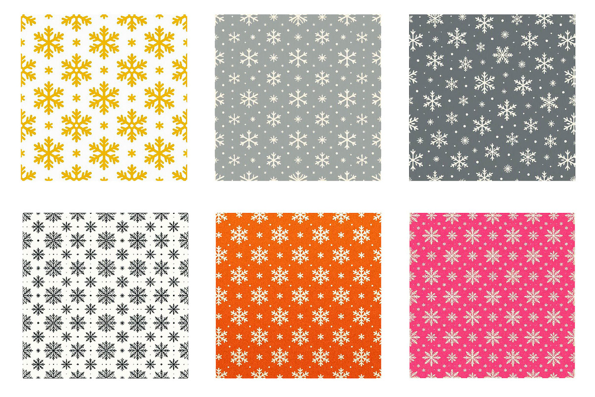 Christmas Snowflake Digital Paper, a Pattern Graphic by fashionaddict (Photo 3 of 6)
