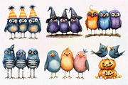 Halloween Quirky Birds Clipart, an Illustration by Dream Creation (Thumbnail 5 of 6)