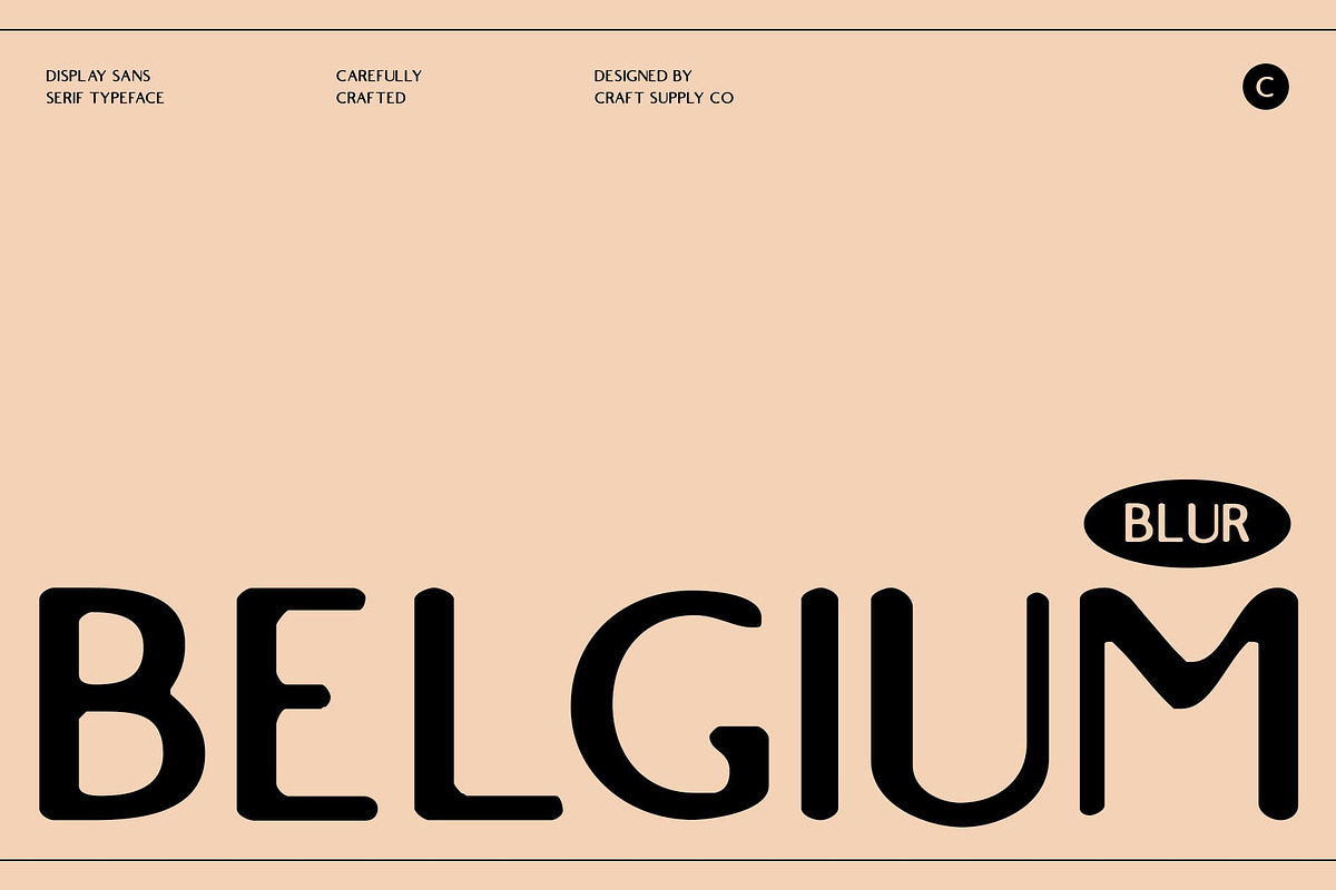 Belgium Blur, a Sans Serif Font by Craft Supply Co. (Photo 1 of 8)