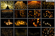 100 Golden Lights Photo Overlays, a Texture Graphic by MixPixBox (Thumbnail 6 of 9)