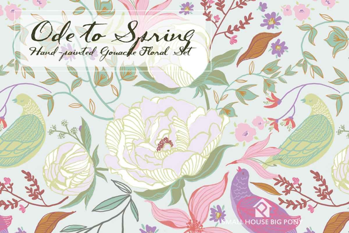 Ode to Spring- Gouache Floral Set, an Illustration by SmallHouseBigPony (Photo 11 of 13)
