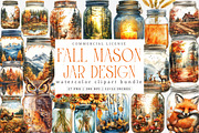Fall Mason Jar Design PNG, an Illustration by SinaCreation (Thumbnail 1 of 7)