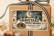 Vintage Halloween Labels PNG Bundle, a Seasonal Illustration by Tanya Kart (Thumbnail 3 of 6)