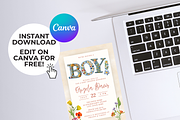 TWO Editable Baby Shower Template, a Design Template by Sally Salinas (Thumbnail 5 of 6)
