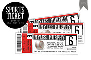 BIRTHDAY | sports ticket invitation, an Invitation Template by Love Designs Co. (Thumbnail 1 of 3)