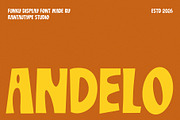Andelo Funky Display Font, a Handwritten Font by RantautypeStudio (Thumbnail 1 of 15)