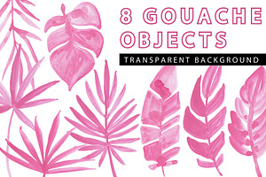 TROPICAL LOVE - Gouache Clipart Pack