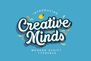 Creative Minds Typeface, a Script Font by Liviu (Thumbnail 1 of 10)