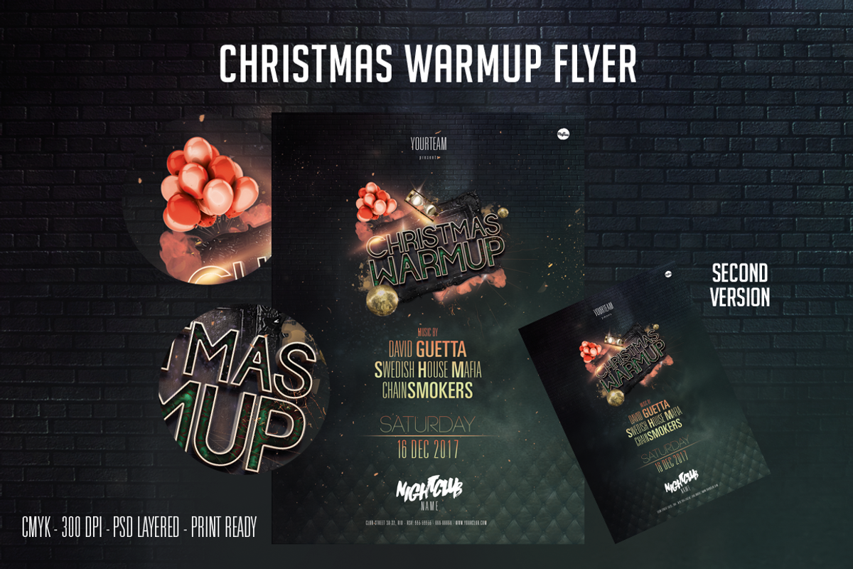 Christmas Warm Up Flyer, a Flyer Template by mafisa design (Photo 1 of 2)