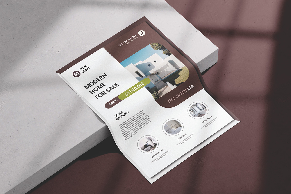 Modern home for sale, a Flyer Template by Workhu (Photo 3 of 4)
