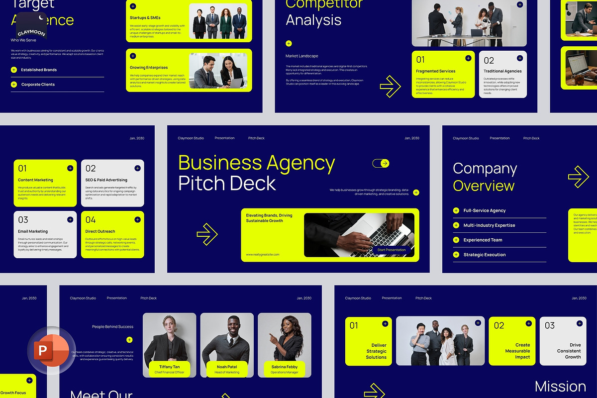 Business Agency Pitch Deck, a Presentation Template by Claymoon Lab (Photo 7 of 7)