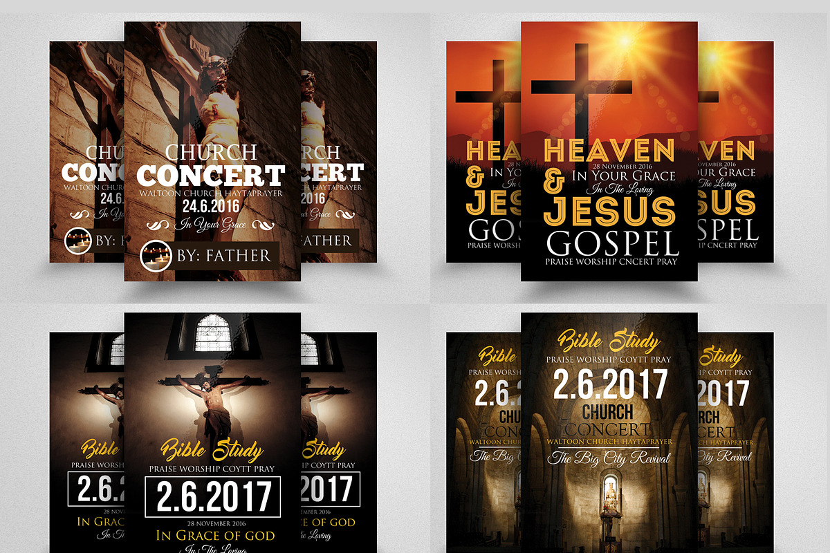 10 Church Flyers Bundle, a Flyer Template by Business Flyers (Photo 2 of 4)