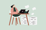 Workaholic Life Illustration, a Work Illustration by Jump Studio (Thumbnail 6 of 10)