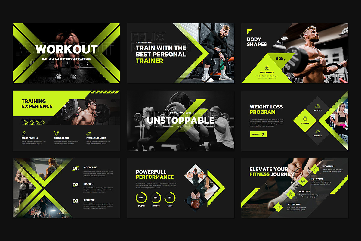Workout Powerpoint Template Design | Creative Market