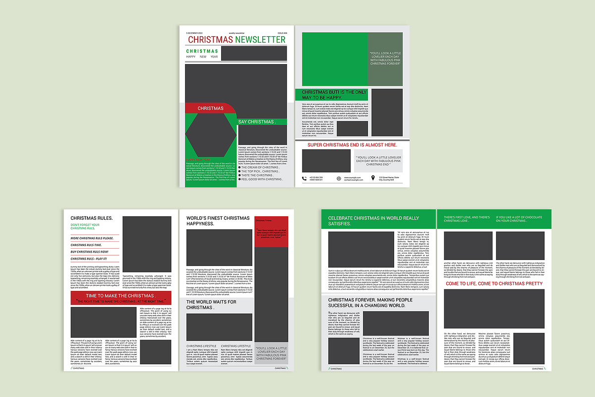 Christmas Newsletter, a Brochure Template by ROJI CREATOR (Photo 5 of 5)