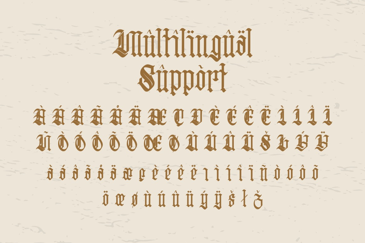 Oolivar Strenya - Gothic Blackletter, a Font by Dhabee (Photo 4 of 15)