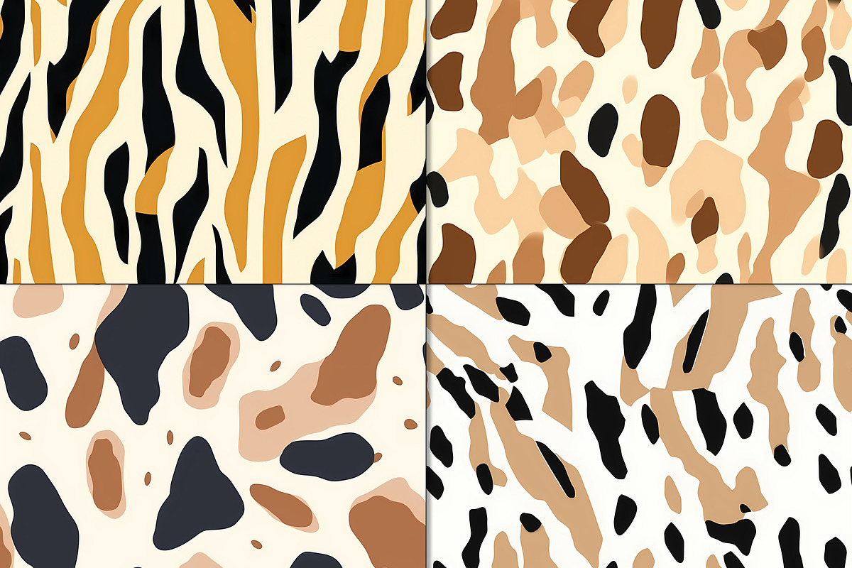 20 Seamless Cowhide Patterns, a Pattern Graphic by Nordic Design
