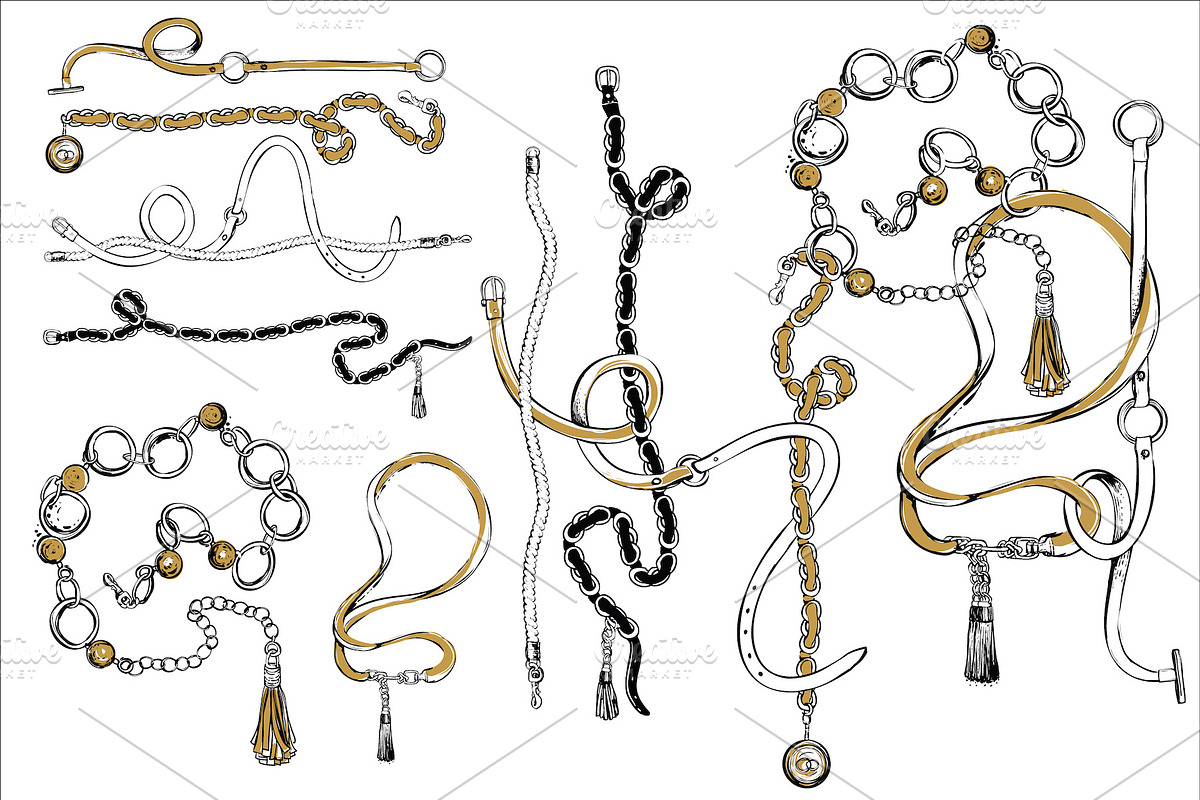 Fashion Belts & Gold Straps & Chains, an Object Graphic by Sopelkin (Photo 3 of 3)