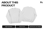 Sweater Template | Crewneck Mockup, a Hoody Mockup by sophiesconcepts (Thumbnail 2 of 3)