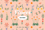 Floret Wildflower Pattern, a Pattern Graphic by Manimanisa (Thumbnail 1 of 10)