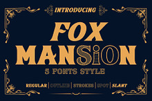 Fox Mansion 5 Fonts Style
