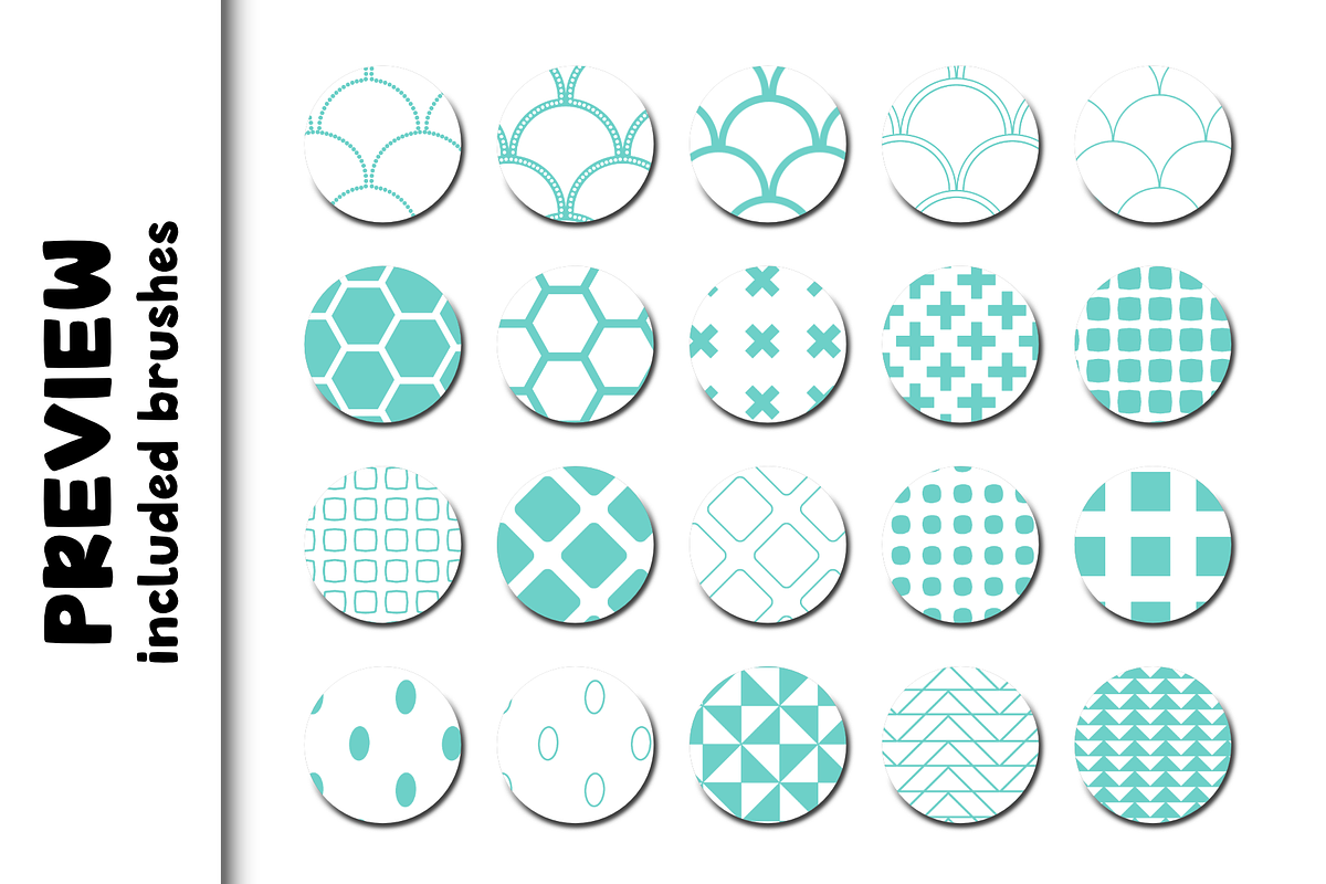Basic Patterns 2.0 Procreate Brushes, a Brush Add-On by Design av MAD (Photo 5 of 10)