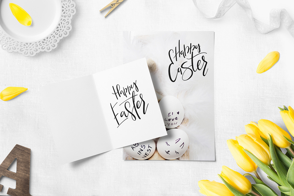 Happy Easter Lettering Overlays, a Graphic by catary art (Photo 3 of 5)