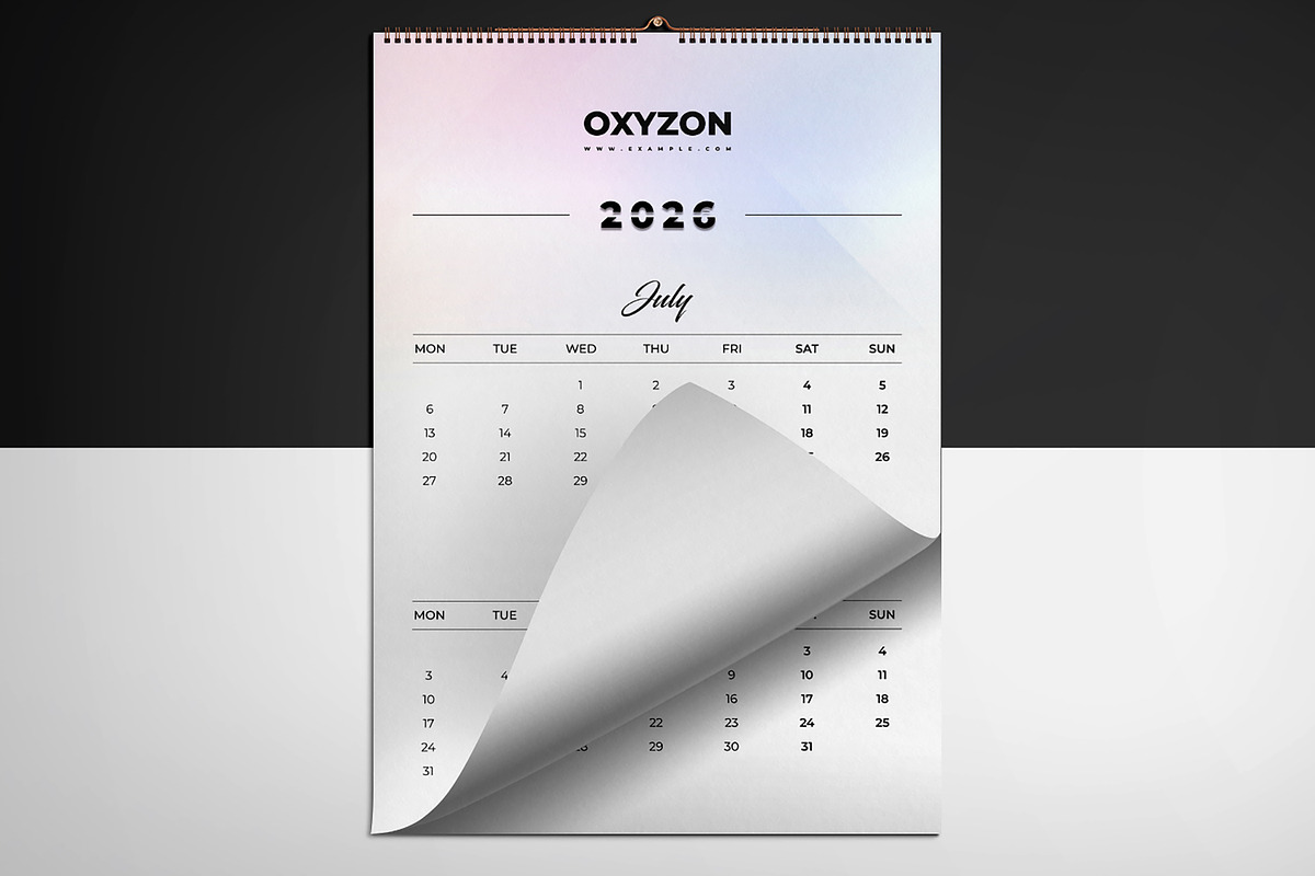 Wall Calendar 2026, a Stationery Template by crazyOWL (Photo 2 of 4)