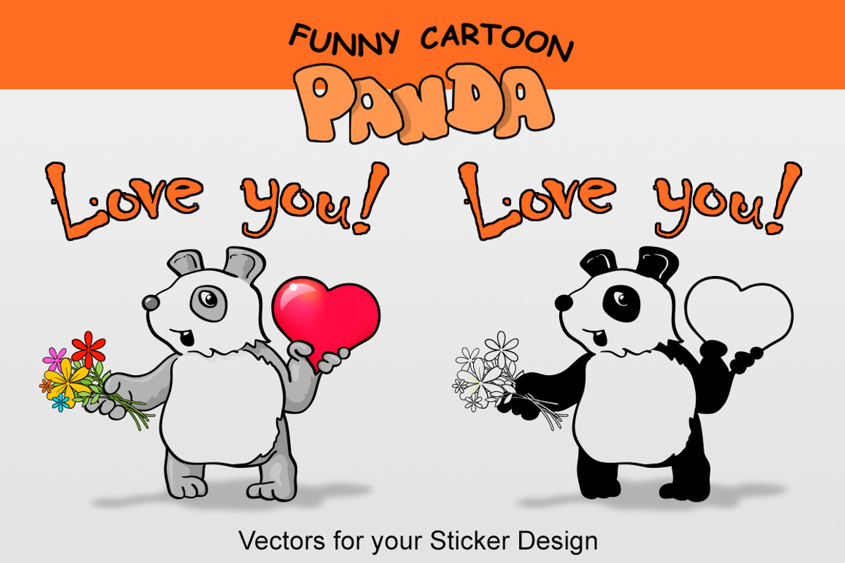 Funny Vector Pandas - Doodle Style, an Animal Illustration by Savgraf (Photo 6 of 6)
