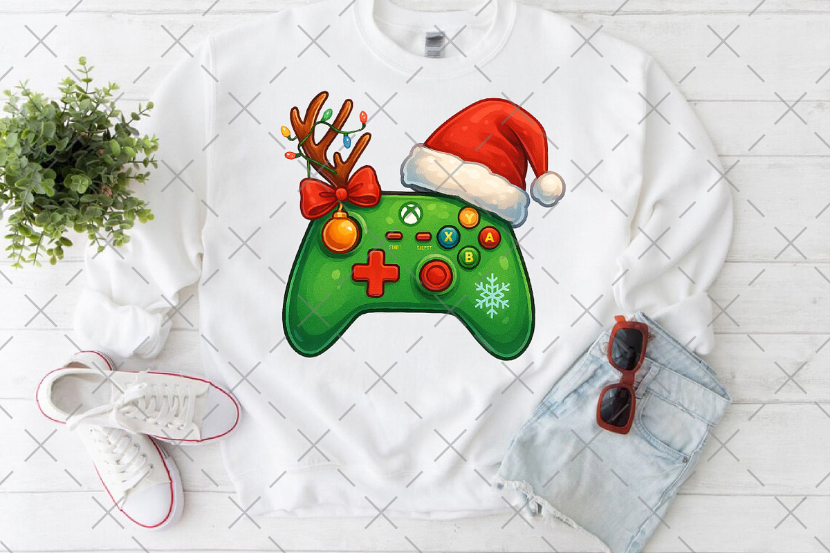 Christmas Game Controller Png, an Illustration by Craft Nest (Photo 5 of 6)